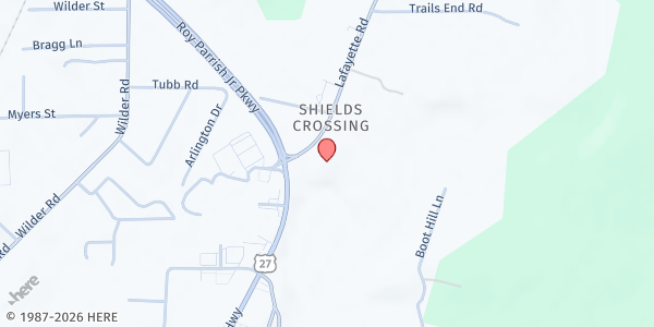 Map showing Covenant Life Worship Center at 7001 Lafayette Rd., Chickamauga, GA