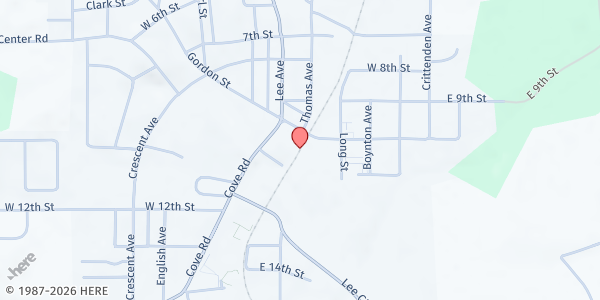 Map showing Garretts Chapel Baptist Church at 3235 Garretts Chapel Rd., Chickamauga, GA