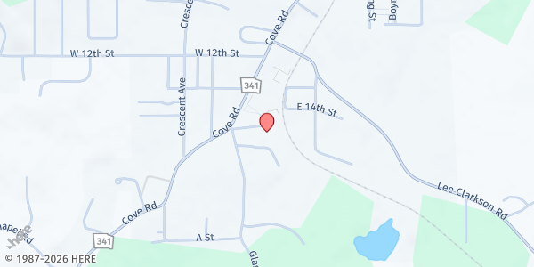 Map showing Senior Life Services – Chickamauga at 414 W. 14th St., Chickamauga, GA
