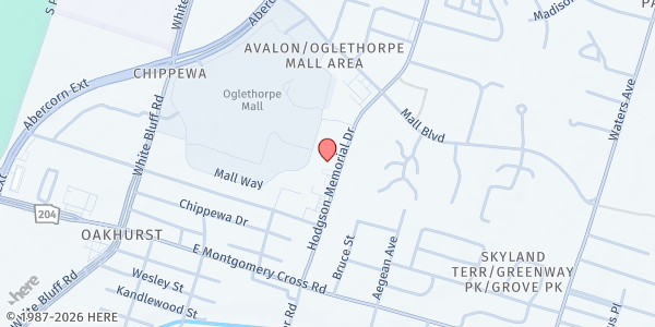 Map showing Immanuel Baptist Church at 7375 Hodgson Memorial Drive, Chippewa, GA