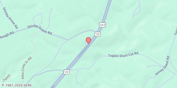 Map showing Turnerville Church at 2829 Historic Old Hwy 441, Clarkesville, GA