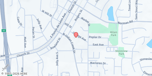 Map showing Clarkston Community Center Food Pantry at 3701 College Avenue, Clarkston, GA