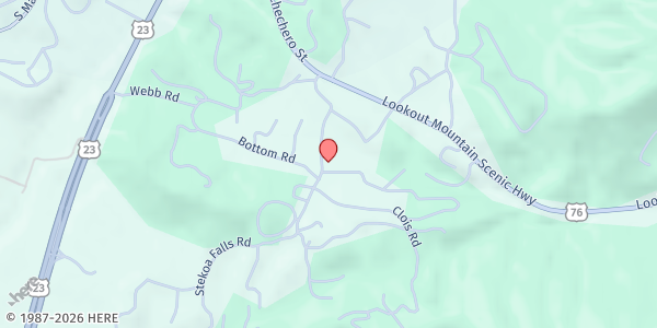 Map showing Clayton Church of God at 235 Stekoa Falls Rd., Clayton, GA