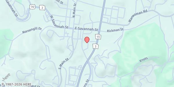 Map showing Food Bank of NE Georgia - Clayton at 46 Plaza Way, Clayton, GA