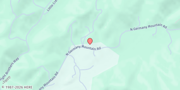 Map showing Mountain Grove Baptist Church at 1268 N. Germany Mountain Rd., Clayton, GA