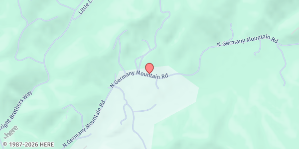 Map showing Mountain Grove Baptist Church at 1268 N. Germany Mountain Rd., Clayton, GA