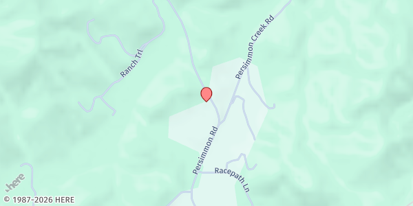 Map showing Persimmon Baptist Church at 2032 Persimmon Rd., Clayton, GA