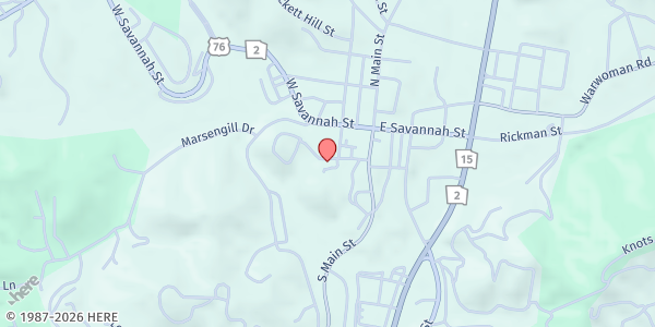 Map showing Place of Hope NGA at 81 Derrick Street, Clayton, GA