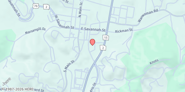 Map showing Sharing and Caring - Clayton at 108 Plaza Way, Clayton, GA