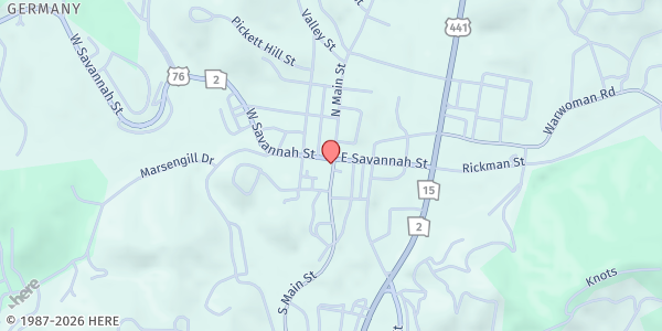 Map showing Truth Chapel at 46 Plaza Way, Clayton, GA