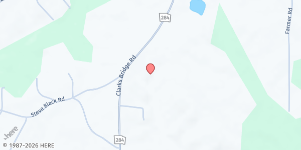 Map showing Trinity United Methodist Church of Clermont Inc. at 5622 Clarks Bridge Rd, Clermont, GA