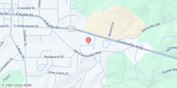 Map showing His Hands and Feet Ministries - Cleveland at 66 Blalock Mills Drive, Cleveland, GA