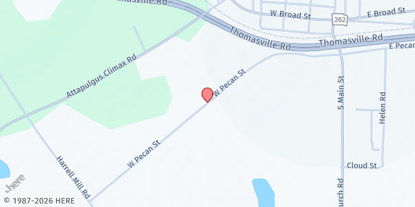 Map showing Lily Hill Missionary Baptist Church at 202 West Pecan Street, Climax, GA