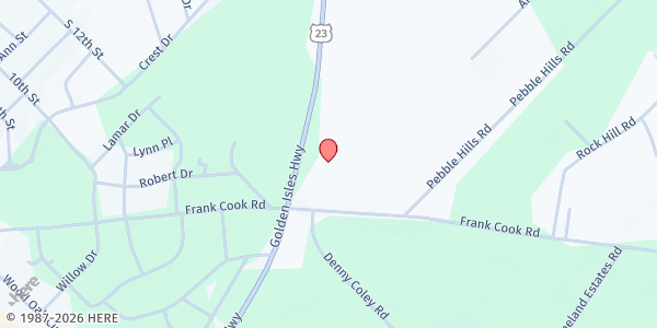 Map showing Faith Temple Church - Precious Faith Ministries at 383 Georgia 87, Cochran, GA