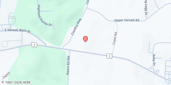 Map showing Varnell UMC at 3485 GA-2, Cohutta, GA