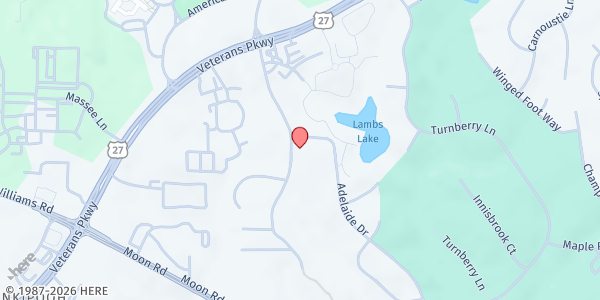 Map showing Calvary Assembly of God at 8100 Cooper Creek Rd., Columbus, GA