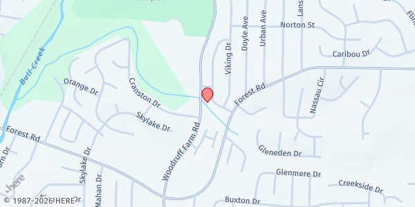 Map showing Canaan Baptist Church at 2835 Branton Woods Dr., Columbus, GA