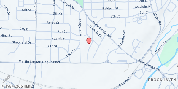Map showing Carter Monumental CME Church at 559 Radcliff Ave., Columbus, GA
