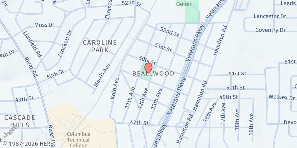 Map showing Feeding Accepting Inspiring the Hurting at 4909 12th Ave., Columbus, GA