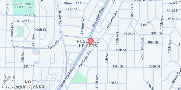 Map showing Glenn Anthony Baptist Church at 1109 39th Street, Columbus, GA