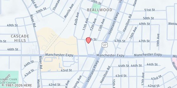 Map showing Holy Transfiguration Greek Orthodox Church at 4612 Gilbert Ave., Columbus, GA