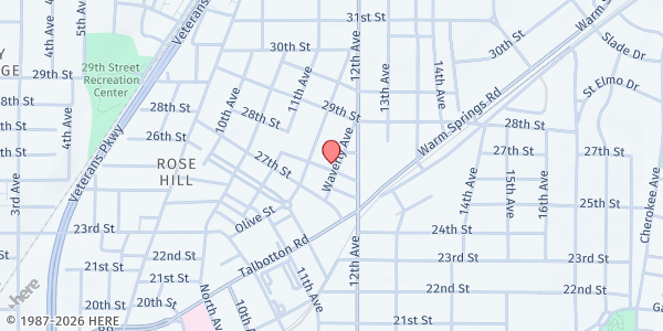 Map showing Karisma Inc. Food Pantry at 2727 Waverly Ave., Columbus, GA