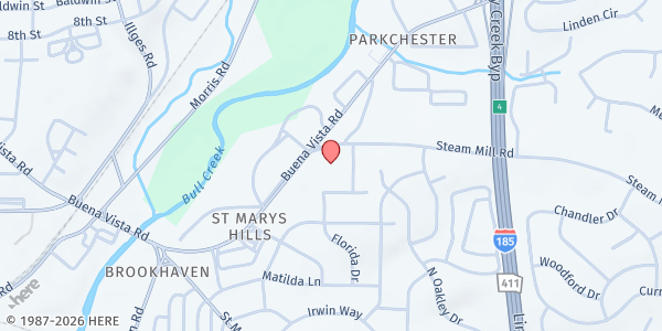 Map showing Mission Columbus at 3679 Steam Mill Rd., Columbus, GA