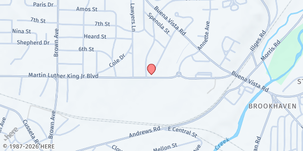 Map showing Nazareth Baptist Church at 2701 Martin Luther King Jr Blvd., Columbus, GA