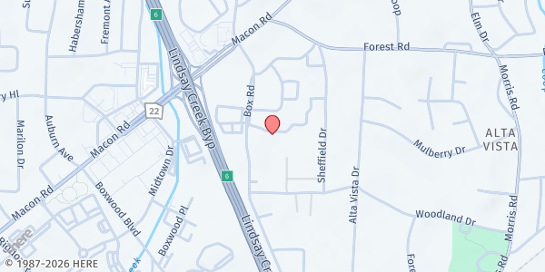 Map showing St. Anne Community Outreach at 1820 Box Rd., Columbus, GA