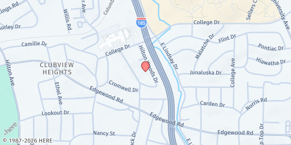 Map showing St. Mary's Road UMC at 3993 St Marys Rd., Columbus, GA