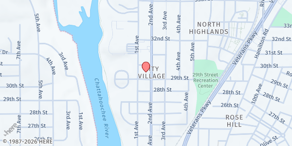 Map showing Valley Rescue Mission at 2903 2nd Ave., Columbus, GA