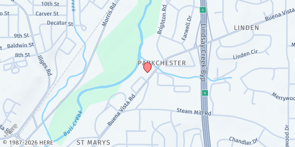 Map showing Warm A Heart Outreach & Referral Center at 3645 Buena Vista Rd., Columbus, GA