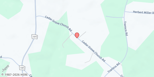 Map showing Cedar Grove Baptist Church at 495 Cedar Grove Church Rd., Comer, GA