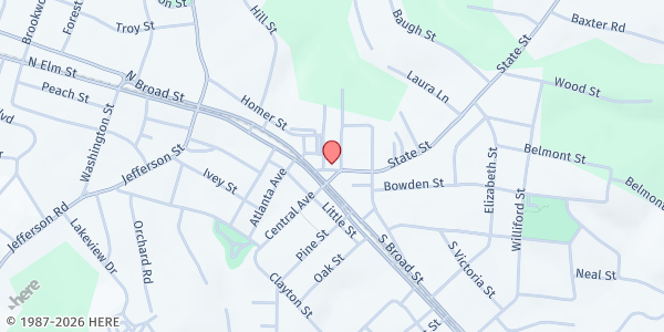 Map showing Crossroads Worship Center Church of Christ at 365 Highway 44 South, Commerce, GA