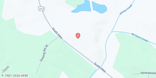 Map showing Conyers Monastery of the Holy Spirit at 2625 GA-212, Conyers, GA