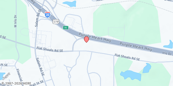 Map showing First African CDC-Rockdale at 2285 Iris Dr SE, Conyers, GA