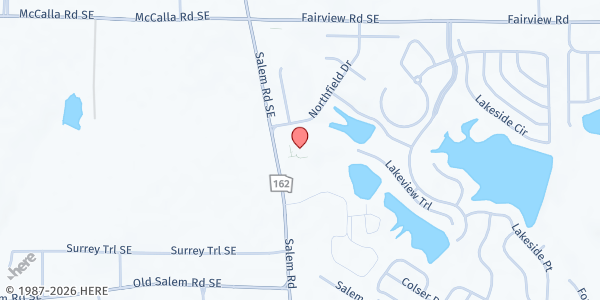 Map showing Fountain of Hope - Life Church at 3130 Salem Rd. SE, Conyers, GA