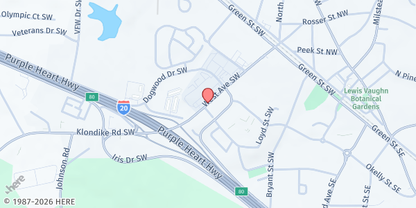 Map showing SUT X ECO HEADQUARTERS BARBERSHOP at 1180 West Avenue, Conyers, GA