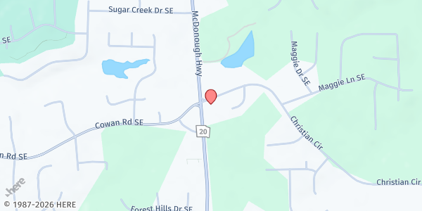 Map showing The Resource Center for Community Action at 3940 GA-20, Conyers, GA