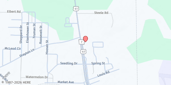 Map showing Houston (South Central) Baptist Association at 2116 US Hwy. 41, Cordele, GA