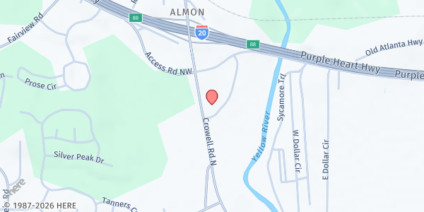 Map showing 2 Helping Hands at 1120 Crowell Rd N, Covington, GA