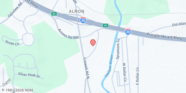 Map showing 2 Helping Hands Inc. Mobile Food Pantry at 1120 Crowell Rd. N., Covington, GA