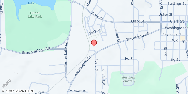 Map showing Manna Food Pantry - Repairers of the Breach Inc. at 5120 Old Brown Bridge Rd. SW, Covington, GA