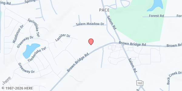 Map showing St. Paul AME Church at 13108 Brown Bridge Rd., Covington, GA