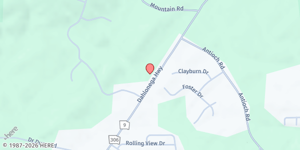 Map showing City on a Hill at 1645 Dahlonega Hwy., Cumming, GA
