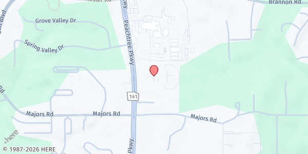 Map showing Creekside UMC at 673 Peachtree Pkwy., Cumming, GA