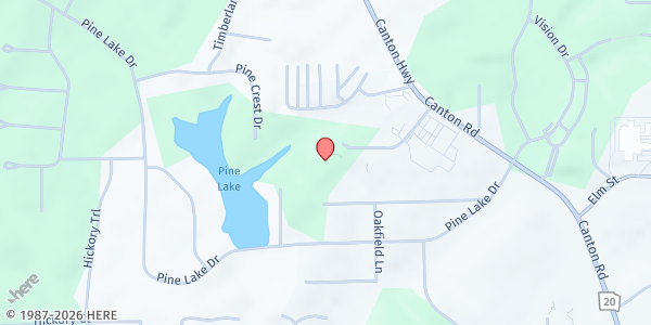 Map showing Highland Manor Apartments at 198 North Corners Parkway, Cumming, GA