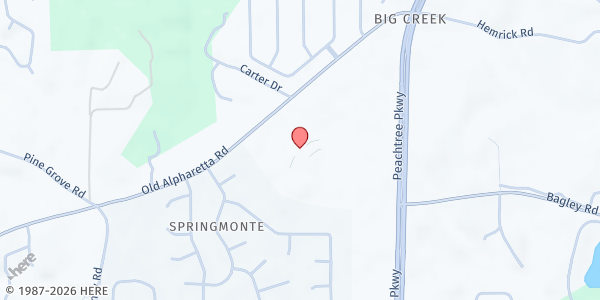 Map showing There's Hope for the Hungry/First Redeemer Church at 2100 Peachtree Parkway, Cumming, GA