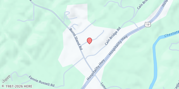 Map showing Dawson Community Food Bank Inc. at 92 Chestatee Industrial Park, Dahlonega, GA