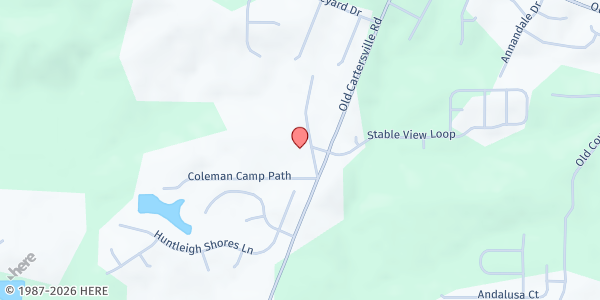 Map showing North View Baptist Church at 2873 Old Cartersville Rd., Dallas, GA